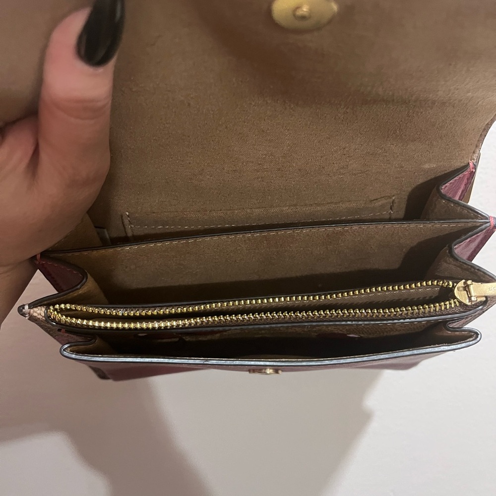 Coach Cherry Pattern Crossbody Bag - Brown and Pink - Picture 3 of 4